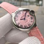 Swiss Quality Replica Cartier Ballon Bleu 33mm Watch Pink Dial 